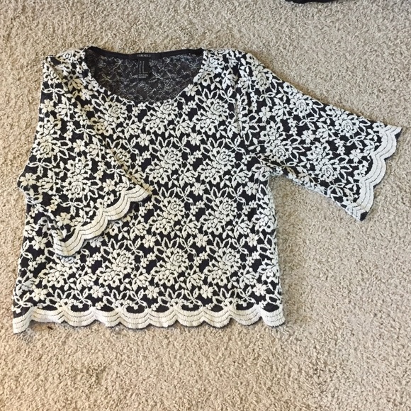 FOREVER 21 EMBROIDERY PEDAL TOP