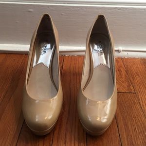 Michael Kors platform nude patent heels