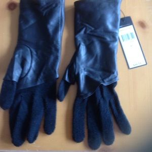 New Woman's BCNGMaxazria leather  wool gloves