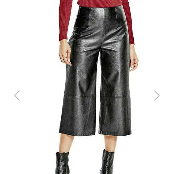 Guess Faux-Leather Culotte