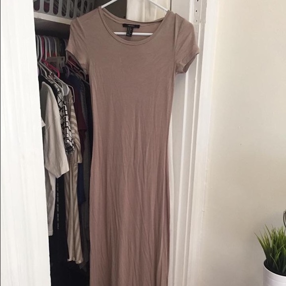Nude maxi dress