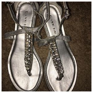 Gianni Bini metallic silver sandals size 7