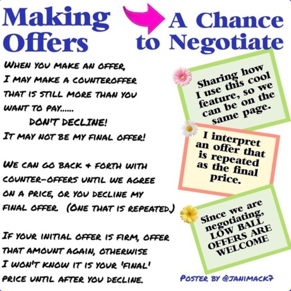 Suggestions for  negotiation!