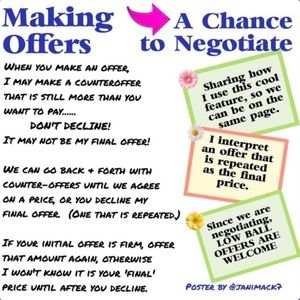 Suggestions for  negotiation!