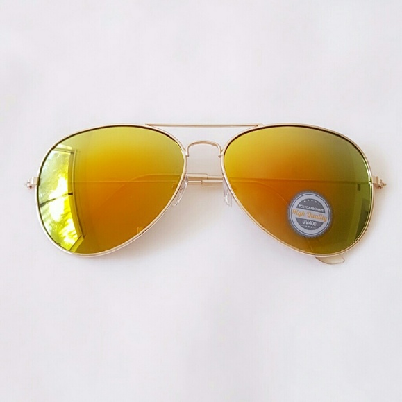 Accessories - New Yellow Aviator Sunglasses