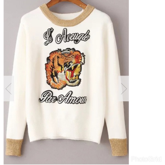 Lion graphic sweater