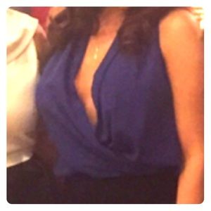 LAST CALL - Trina Turk Open Front Silk Blouse