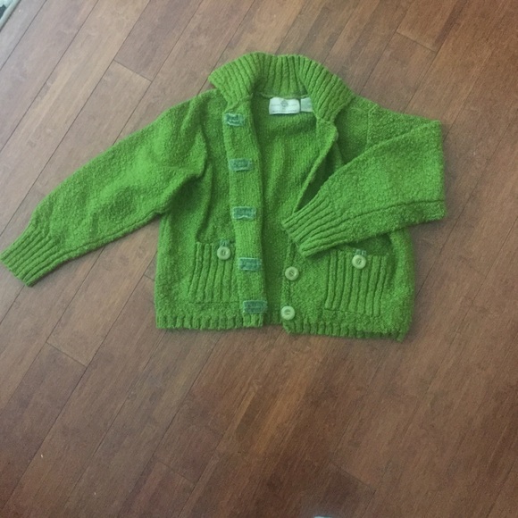 Beautiful Green button up sweater.