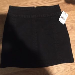 Free People Zip To It Denim Mini Skirt