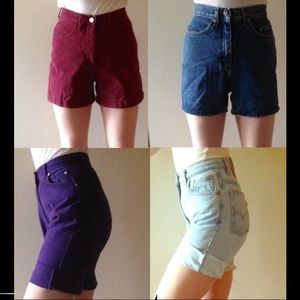 Lot Vintage 90's High Rise Shorts Levi's Lee Guess
