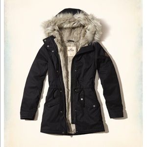 Hollister Faux Fur Lined Parka
