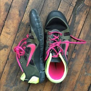 Pink and Neon Nike Free Bionic Training Shoes