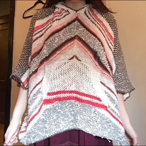 Free people knit poncho