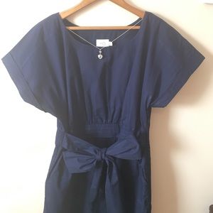 Anthropologie Navy Blue Shift Dress