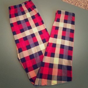 Lularoe OS plaid leggings
