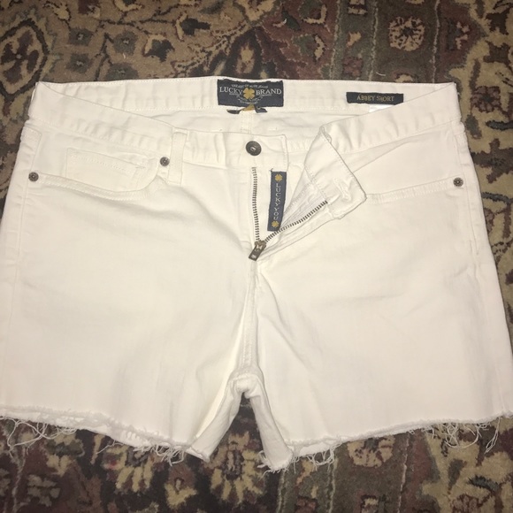 Lucky brand white jean shorts