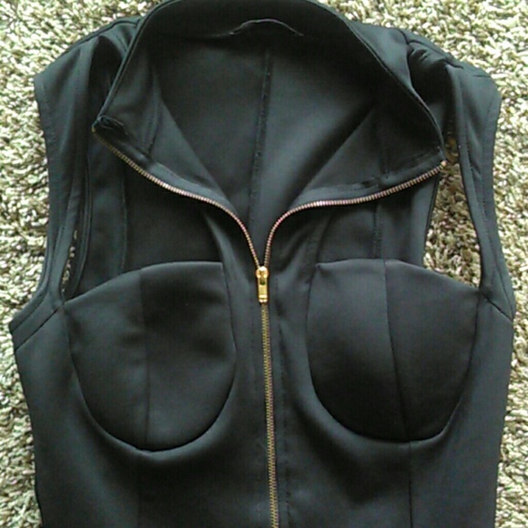 Vintage Shop Zip Front Cut out dress - Picture 2 of 2