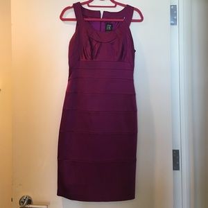 Purple Midi Satin Dress