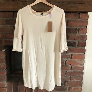 Cozy soft eggshell shade dress