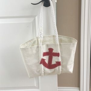 sea bags smaller white red anchor