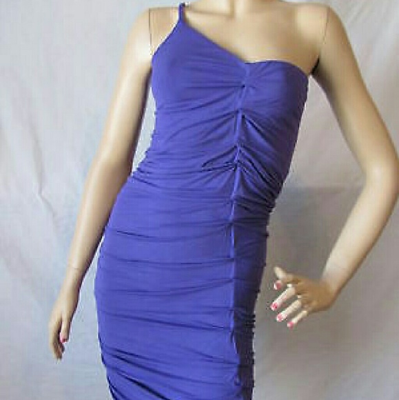 Nwt MM COUTURE MISS ME Womens Purple One Shoulder - Picture 1 of 4