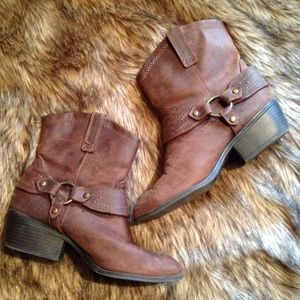 Leather Western style booties