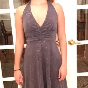 Blue halter dress w/ sparkle