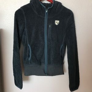 American eagle navy blue fuzzy sweatshirt