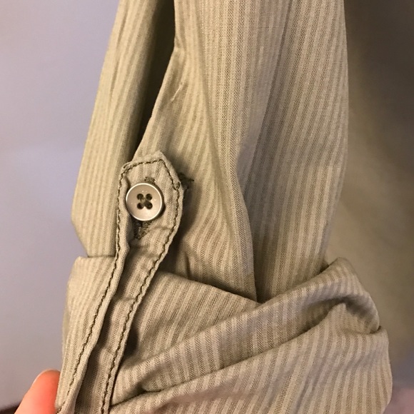 Maurice's Green Button Up Army Style Top - Picture 3 of 4