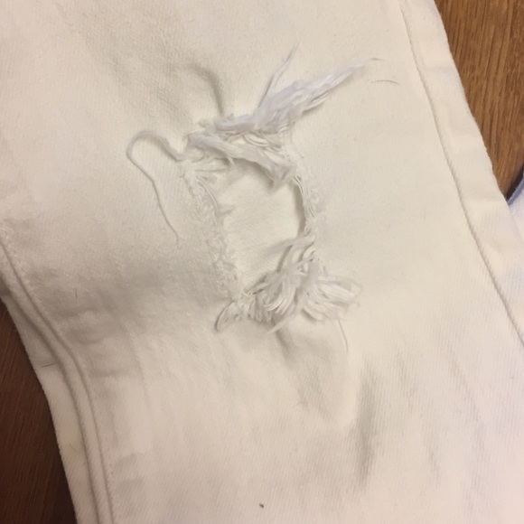 NEW J Brand white pencil leg destroyed knee - Picture 5 of 8