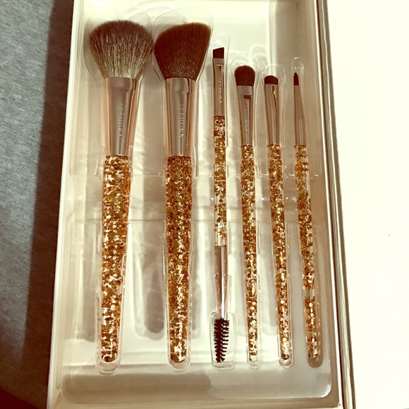 Glitter sephora brush set with original packaging