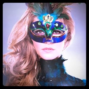 💚💙💜Dress Up Peacock Feather Collar and Mask