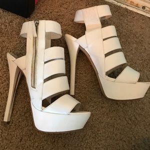 Steve Madden stiletto white heels