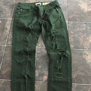Army green jeans