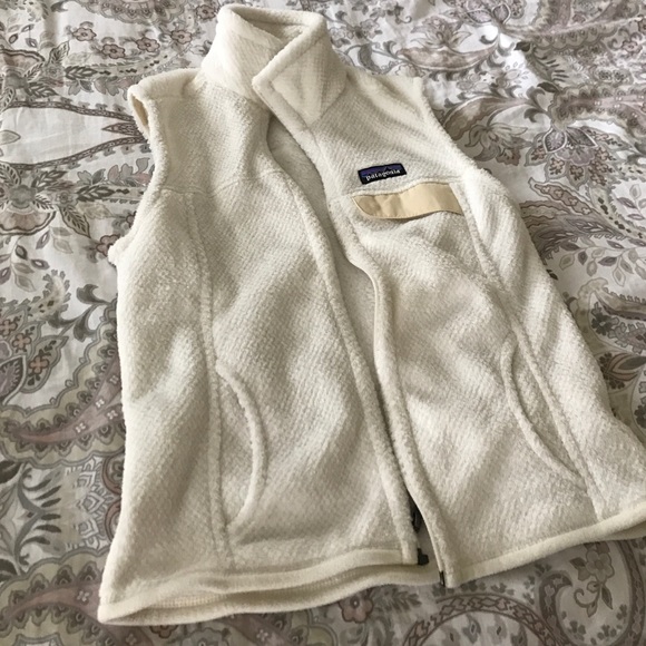 White Patagonia Fleece Vest
