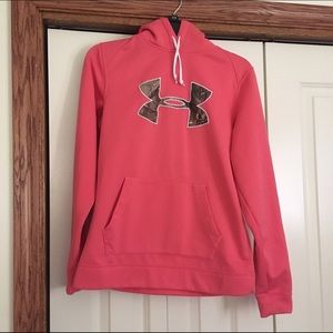 Pink and camo Under Armour hoodie