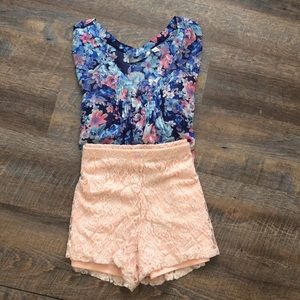 Outfit. Top and shorts.