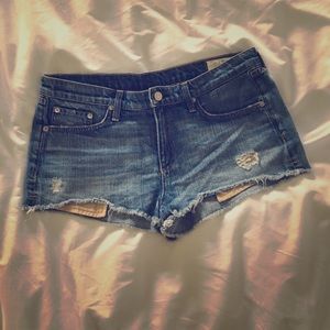 Rag and Bone cutoff jean shorts color Moss s29