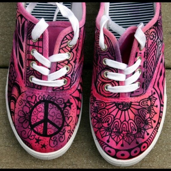 Hand painted sneakers