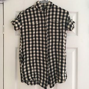 Madewell Women's Short Sleeve Flannel Shirt