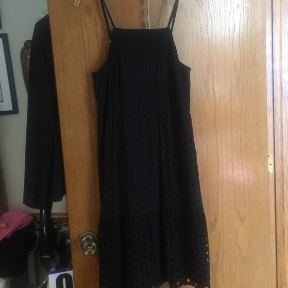 Loft dress black cotton 10P . Good condition