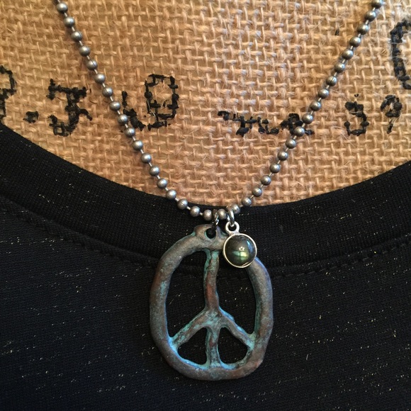 Peace and Labradorite Charmed Necklace