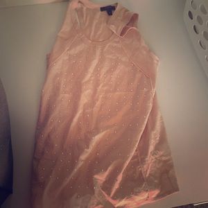 Pink bedazzled j crew tank