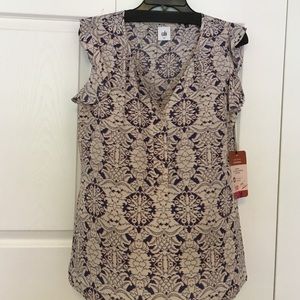 Cabi flutter sleeve blouse