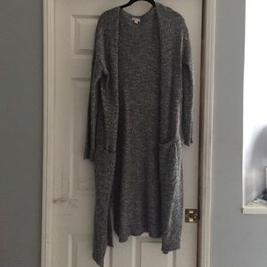Long grey cardigan
