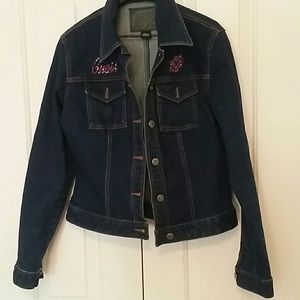 Guess jeans jacket ..fits M as well but it is L