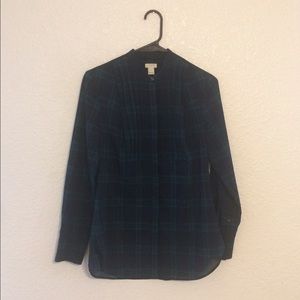 J.Crew Tuxedo Blouse in Plaid