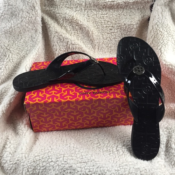 Tory Burch Black Thong Sandals