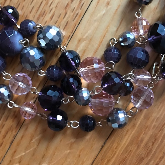 Purple Necklace, Earring, and Bracelet set - Picture 2 of 4