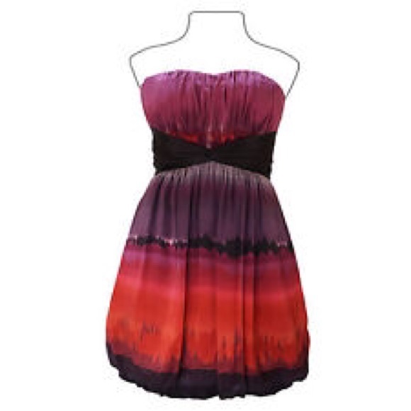 Bebe Mini Strapless Bubble Dress